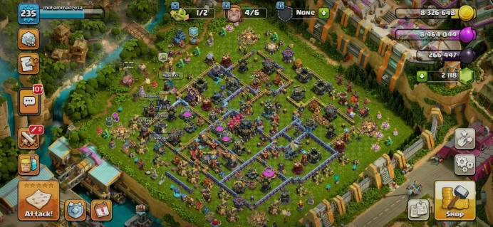 Th17 full max, 9 Equipment Epic, Defense Max, Wall High Level, 4 m Map Skin, Builder Hall Full, Magic Items, Hero high level, Lifetime Warranty
