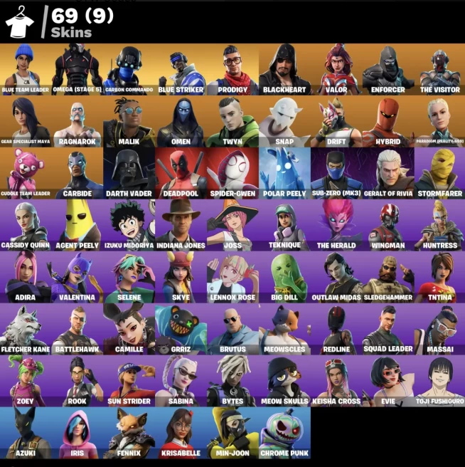 [3in1] FN (ALL PLATFORMS) | 69 skins (7 paid) | 650 VB | Full access | Warranty | Inactive | 2 Gif