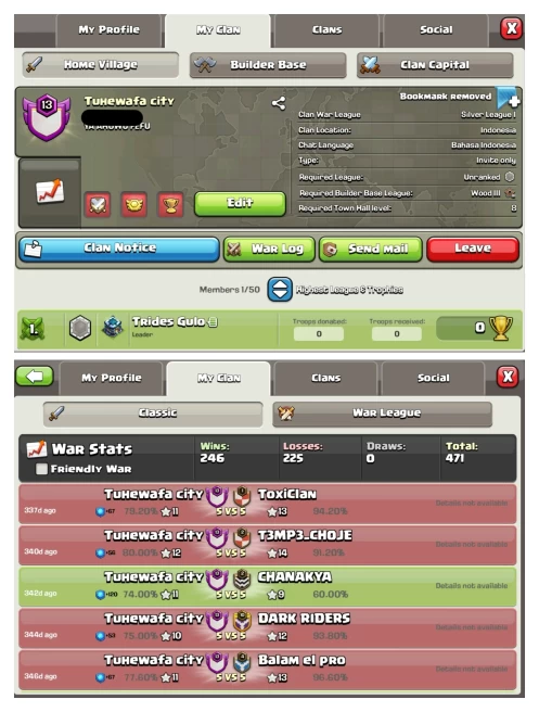 Clan level 13 / Good Name / Very Cheap