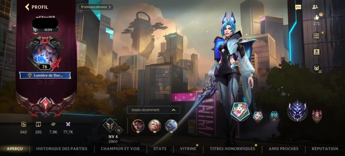 [Code 7994] Level 76 / Europe / 36 Skins + 56 Champion / Good Skins / Peak Gm / Rare / Very Cheap