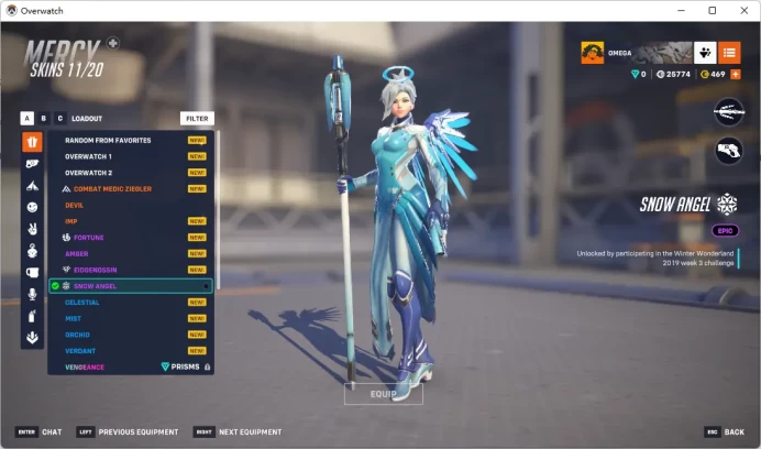 Snow Angel / MERCY / 5 Gold Weapons / Full Mail Access / see the picture / Please Read Description / DanielR