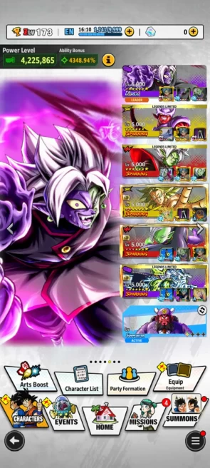 ANDROID+IOS- UL Zamasu 8S+UL Gohan ss2 10s+UL ssj Goku+ 25 LL (fusion Zamasu+Cell 8s+Beast Gohan+New Janemba+Vegito) Godly Equip, Z+ (D12)