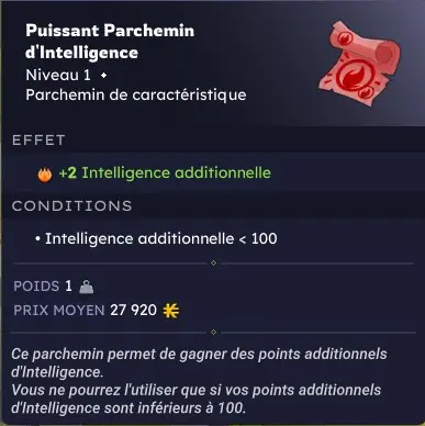 dakal > x1 [Puissant Parchemin d'Intelligence]