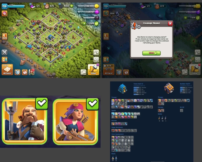 ■TH:12 (+55%) ■Heroes: K50 Q50 P20 W20 ■Skins:2 ■BH:9 ■Full Access ■Instant Delivery ■A7143