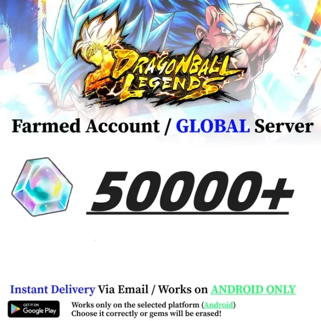 GLOBAL//[Android only] 50000-55000+Chrono Crystal】+Random 0-4LL|Baidan ID | The plot has been completed | DragonBall Legends