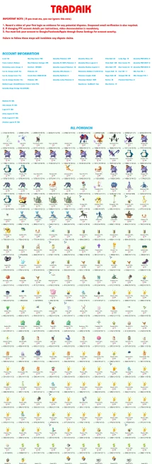 #1682 Level 52, 237 Pokemon, 23 Shiny, 10 Legend, 4 IV 100, 0 Shiny Legend, 3 Shadow Legend, Bag Items 950, 1M Stardust