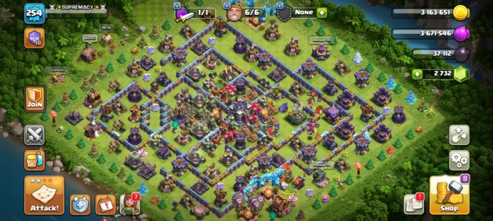 95% MAX TH 15 | LOTS OF MAGIC ITEMS | FREE NAME | 2453 WAR STARS | 