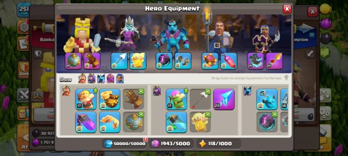 MAX EQUIPMENT | MAX DEFENSE | 3687 WAR STARS | FREE NAME | HIGH EPICS | LOTS OF MAGIC ITEMS