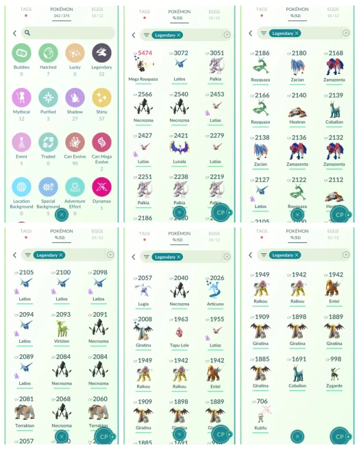 e538~Shiny MEGA Rayquaza 5.4K~Shiny GALARIAN Articuno~MEGA:Latios 4K,Latias 3K~Legends: 52~Shiny: 57~Shiny: Giratina, 2 Mythic Deoxys~Palkia 3K