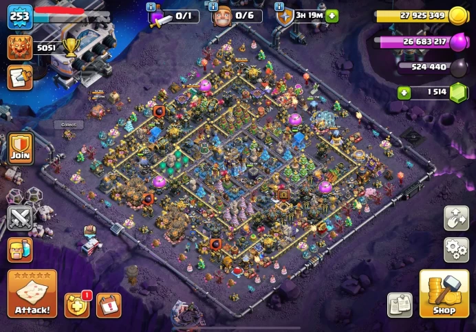 Legend League: TH18: Full Max Heroes + Both Guardians + All 125 Walls + New Spell | 32 Max Equipments, Legacy Rank #390 | Link to Buyers Email