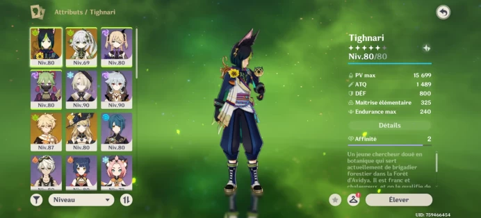[Code 8042] Ark 55 / EU / 5 Leg | Navia, Nahida, Tignari, Mona, Traveler, Tsitsi
