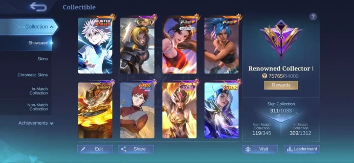 Full Heroes | 311 Skins (Rare Collabs + Collector Ready + 75 Legend Crystals)Global