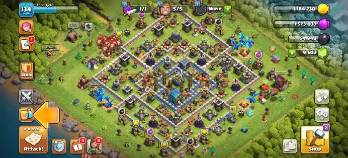 [Code 8054] Th12 XP 134 + 9k Gems / Semi Max / Very Cheap