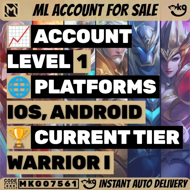 Mobile Legends  40% to 80% OFF  Fresh Starter Account  Global  Complete Access  Instant Delivery  Secure Account! MK... ! AGG000
