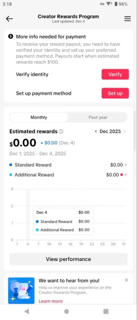 Monetized Europe Account Creator Rewards Program Active | 10k Real Followers & 177k Likes | Real Screenshots + Full Access + Email Included