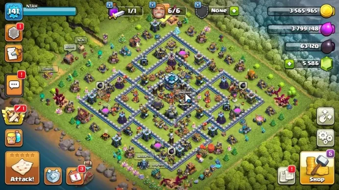 TH 13 - BH 9|LV 141|Limited Skin Hero|HH 7|BK 53,AQ 53,GW 37,MP 39,RC 9|Gems 5586|CN On|Protect OFF|TAKE MAIL(COC1728)