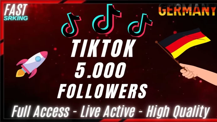 5.000 TikTok Followers Account / Live Studio / Germany / High-Quality