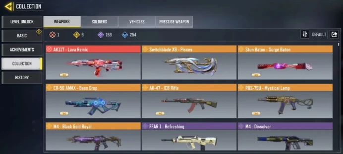 LEVEL 343 { INSTANT DELIVERY }{ 1 Gun Mythic } { 6 Gun legendary } { 153 Gun epics } { 75 Skins } {32 Dance} { 13 Battle Pass } Only Activision