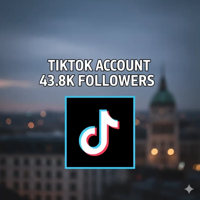 TikTok Account 43.8k Followers  / Full access / Full data Change/Live Work