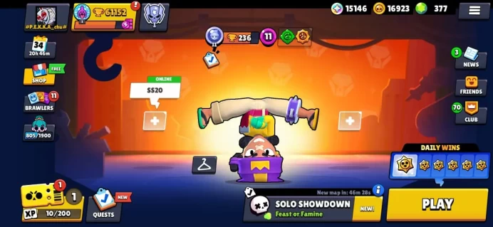  BEST BS ACCOUNT 61152 TROPHY, 96 BRAWLERS,  58 HYPERCHARGE, 25 MAX POWER, 313 SKINS, LEVEL 272  AND LIFETIM WARRANTY AND FREE CLASH ROYALE 8.6K