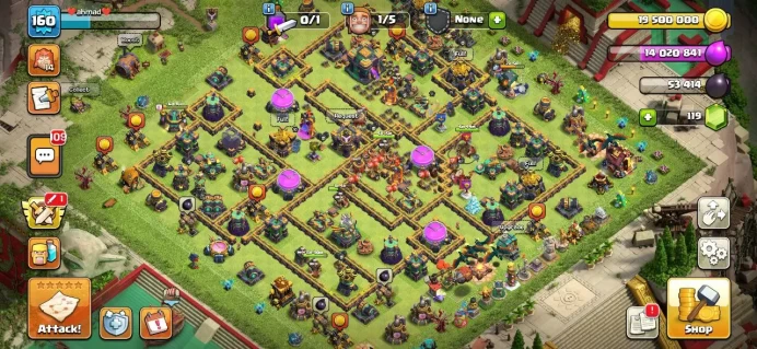 TH 14 Full Max, 6 Equipment Epic, Defense Max, Wall Max, 7 Hero Skin, Magic Items, Hero High Level, Lifetime Warranty