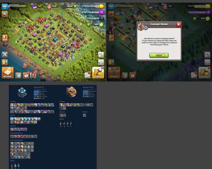 ■TH:13 (+50%) ■Heroes: K42 Q63 P42 W29 C7 ■SW:1736 ■BH:5 ■Full Access ■Instant Delivery ■A174