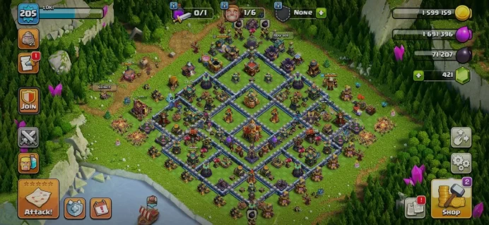 TH 16 Full Max, 4 Equipment Epic, Defense High Level, Wall High Level, Change Name 500Gems, 5 Hero Skin, Hero High Level, Lifetime Warranty