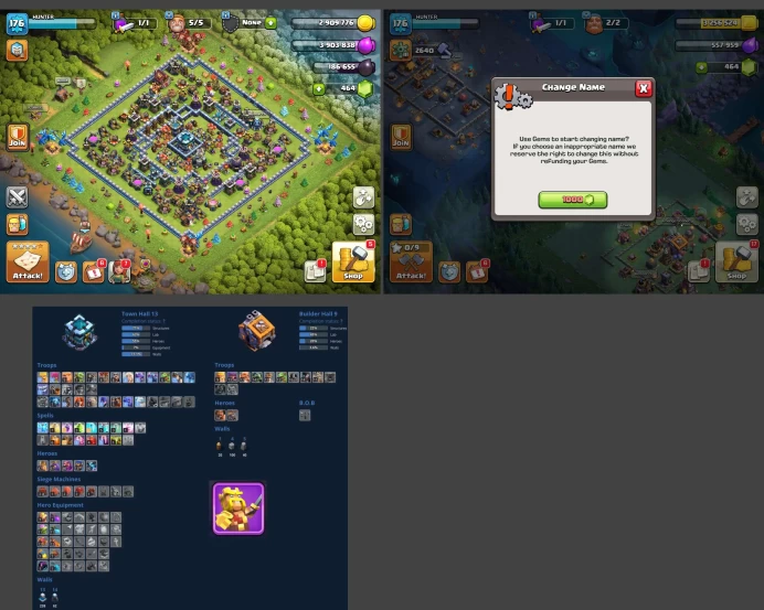 ■TH:13 (+65%) ■Heroes: K47 Q67 P40 W46 C13 ■SW:1000 ■BH:9 ■Full Access ■Instant Delivery ■A188
