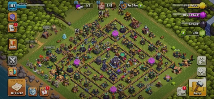 TH 15 Th14 Full Max, 7 Equipment Epic, Defense Max, Wall Max,  4 Hero Skin, Magic Items, Hero High Level, Lifetime Warranty