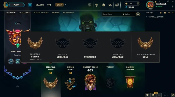 BR / GOLD 2 / 172 CHAMP / 186 PERFECT SKINS(2 Ultimate, 1 Mythic, 13 Legendary, 61 Epic) / CHEANGEABLE MAIL / LIFETIME WARRANTY / CHEAP