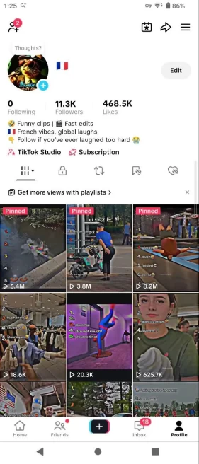 France Monetized Creator Rewards Program Account | 11k Real Followers & 468k Likes | Real screenshots + Full Access + Account in Good Standing