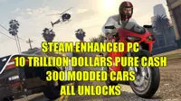 【ROCKSTAR~PC】《Enhanced》10 Trillion Pure Cash ⌁ 300 Modded Cars ⌁ 20 Modded Outfits ⌁ RP 350 ⌁ Fast Run ⌁ Max Stats ⌁ #Million #Billion #FR2