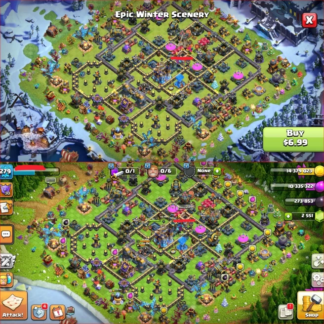 { Rare } Th18, Xp 279, All 5 Heroes Max [ 9 Rare Epic Max ] Nc Available, 5711 WAR STAT, 42k Legend Trophy, 1100 Medal Cwl, Trees 2014 To 2025