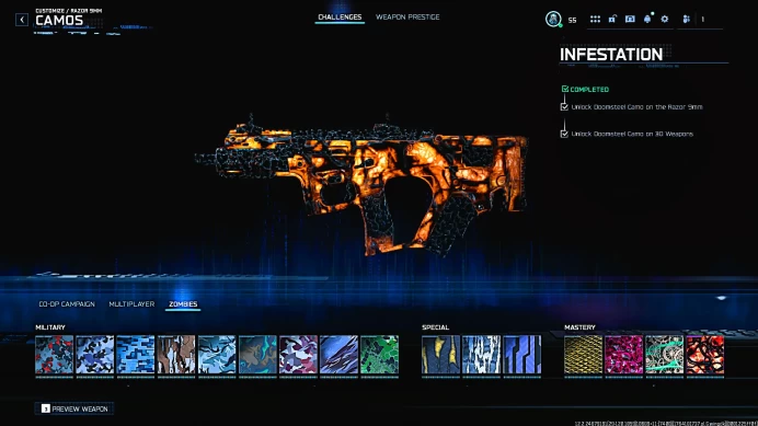 BLACKOPS7 | Infestation + Doom Stone + Blood Stone | level 55 Activision account linkable PSN/XBOX/PC | BO7 Not Owned
