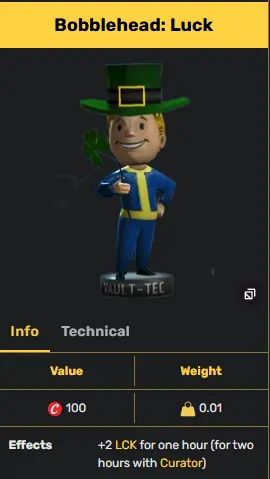Bobblehead: Luck [+2 Luck.] x1000 [Aid]