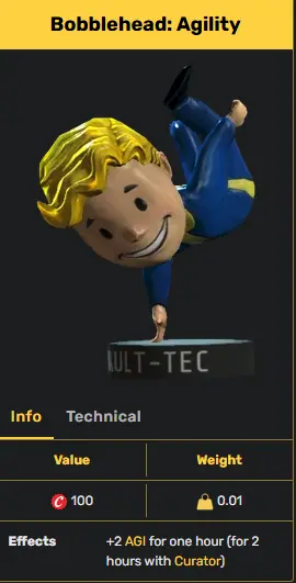 Bobblehead: Agility[+2 Agility.] x1000 [Aid]