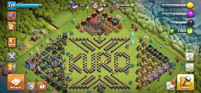 TH 17 Full Max, 7 Equipment Epic 5 Lv 27, 2000 Gem, 16 Hero Skin, Builder Hall Full, Defense Max Wall Max, Hero Max, Lifetime Warranty