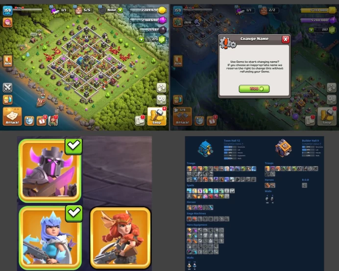 ■TH:12 (+50%) ■Heroes: K36 Q44 P20 W14 ■Skins:3 ■SW:1681 ■BH:9 ■Full Access ■Instant Delivery ■A229
