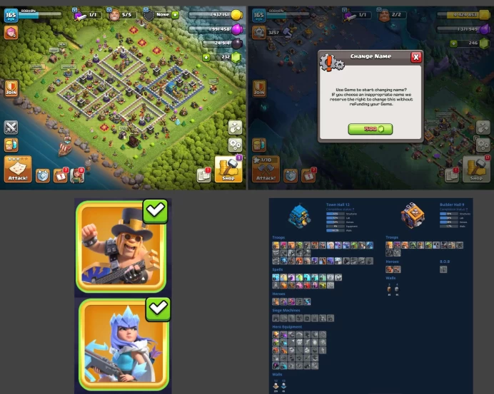 ■TH:12 (+55%) ■Heroes: K32 Q55 P30 W24 ■Skins:2 ■BH:9 ■Full Access ■Instant Delivery ■A245
