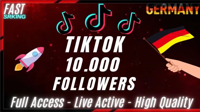 10.000 TikTok Followers Account / Live Studio / Germany / High-Quality