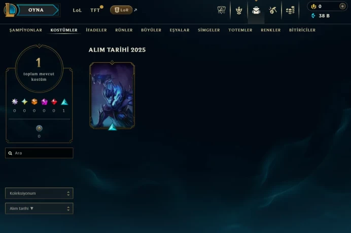 [EUW] Season 15 | Silver 3 %75 WR FRESH ACC | 1 Skins (DRAVEN SKINS) | 38K BE | Honor 3 | 25 Champs | CHANGEABLE E-MAIL Wins: 6 Losses: 2