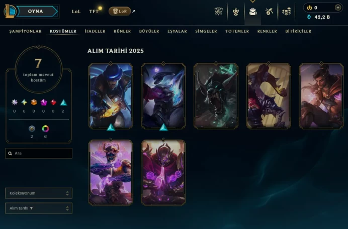 [EUW] Season 15 | Emerald 4 %70 WR | 7 Skins | 42.2K BE | Honor 5 | 53 Champs | CHANGEABLE E-MAIL Wins: 40 Losses: 18