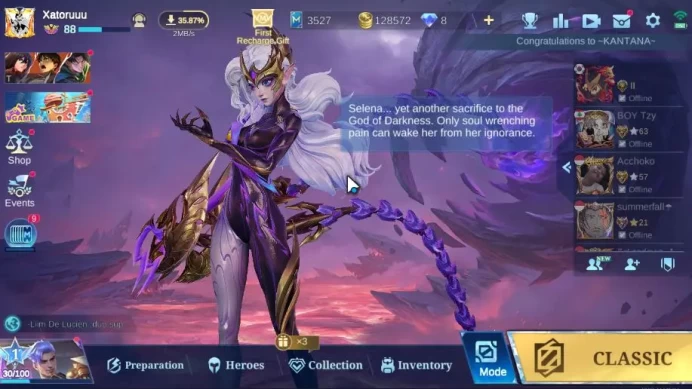 Hero 100 Skin 177|YZ Prime,YZ M5,LingMworld,Saber Freya,DT Lance,Myth Faramis,4 Epic,Etc|TakeEmail|CheckSS(MLBB1791