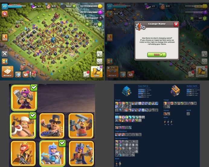 ■TH:12 (+60%) ■Heroes: K48 Q61 P30 W19 ■Skins:7 ■SW:1280 ■BH:8 ■Full Access ■Instant Delivery ■A339