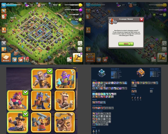 ■TH:13 (+55%) ■Heroes: K38 Q49 P40 W23 C25 ■Skins:9 ■BH:9 ■Full Access ■Instant Delivery ■A344
