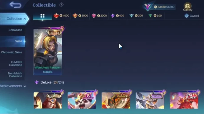 Hero 130 Skin 264|KOf Karina,CC Natalia,2Saber,2Myth,2Dt,3Blazing,1Venom Gs,9Epic,Etc|TakeEmail|CheckSS(MLBB1797