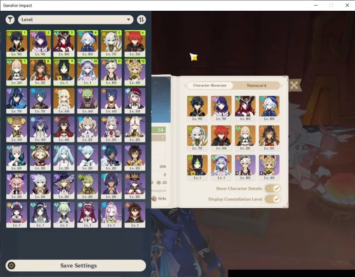 ASIA|AR 54|5 Limited [Chasca,Furina,Raiden,Kinich,Nahida]|PriGem 909|MC Female|Take Email|Check SS(GI3953)