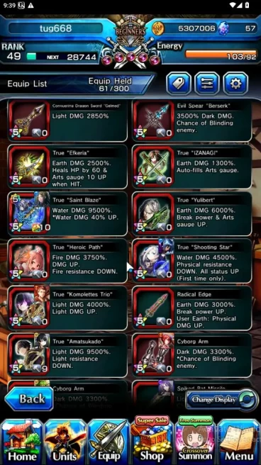 Global|Rank 49|Starter|14 Ascend[Young IsliidTW,Liza,Shuna,WH Fen,Pencilgon,Shalltear,Etc]+Lpot 290|Check SS(GS1604)