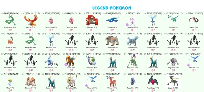 #0196 Level 32, 278 Pokemon, 14 Shiny, 39 Legend, 1 IV 100, 3 Shiny Legend, 4 Shadow Legend