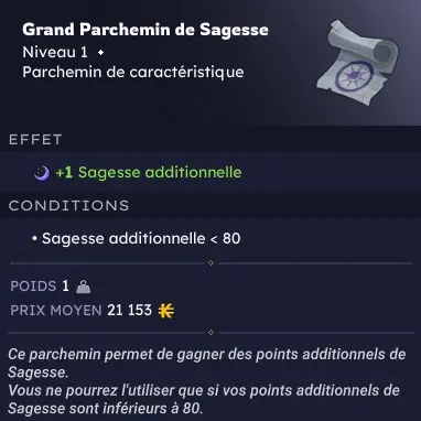 dakal > x1 [Grand Parchemin de Sagesse]